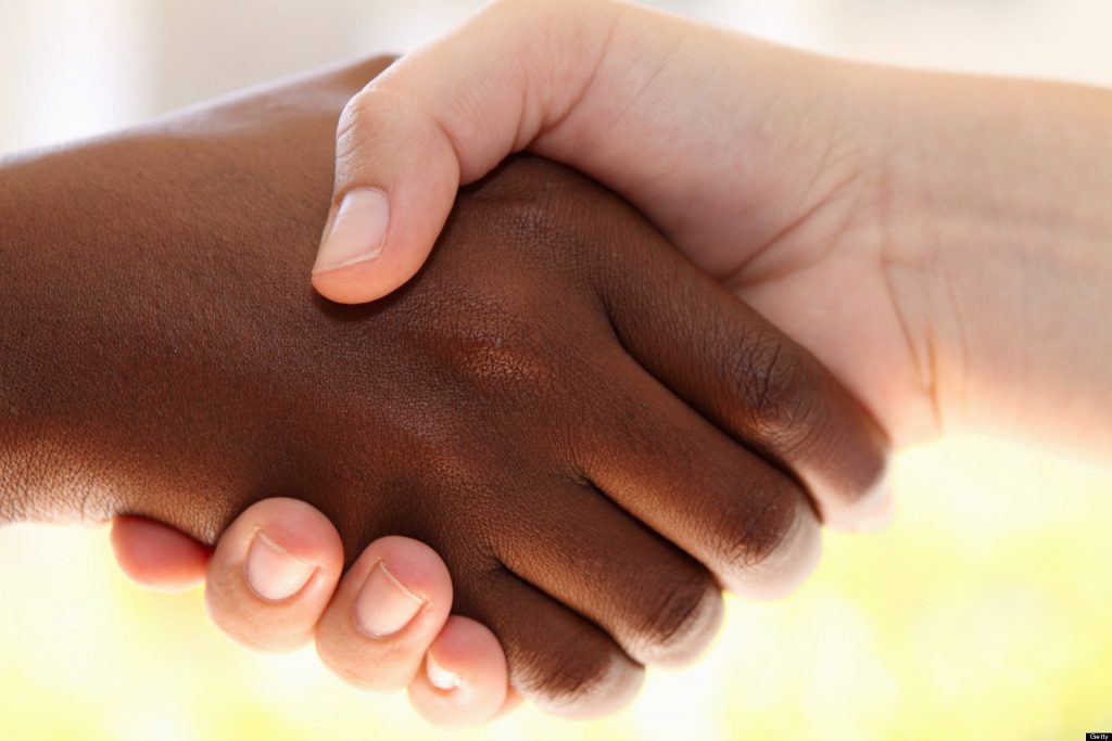 Close up of hand shake, Johannesburg, South Africa